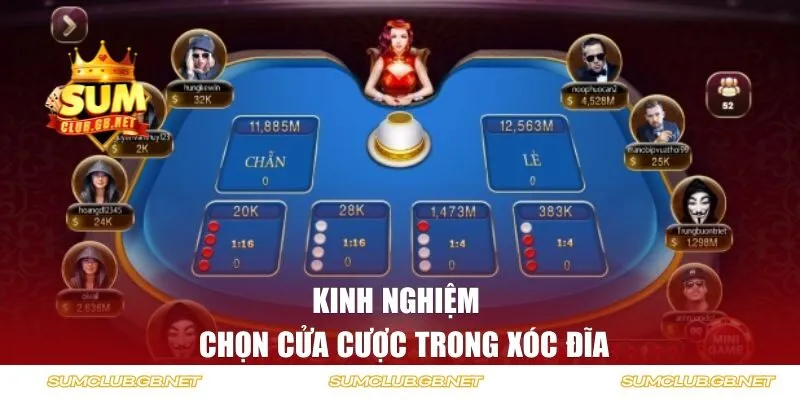 Kinh nghiệm giúp chọn cửa cược trong xóc đĩa
